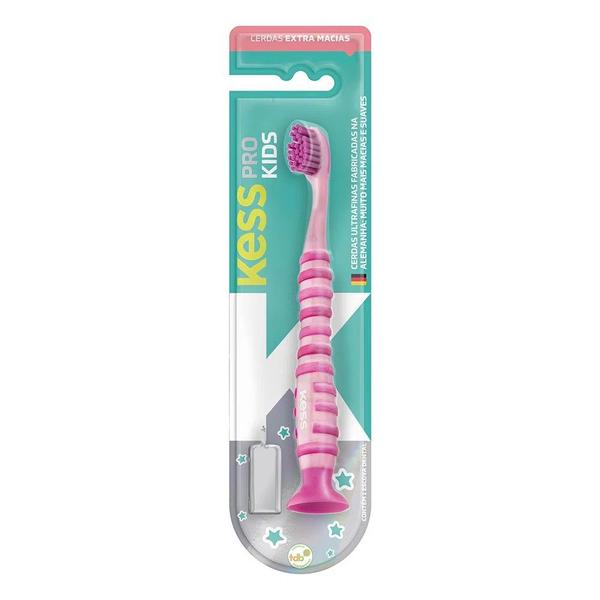 Escova Dental Pro Kids Com Ventosa Kess 2067 Imagem de Escova Dental Pro Kids Com Ventosa Kess 2067