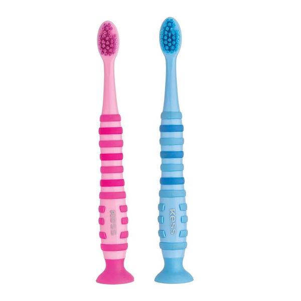 Escova Dental Pro Kids Com Ventosa Kess 2067 Imagem de Escova Dental Pro Kids Com Ventosa Kess 2067