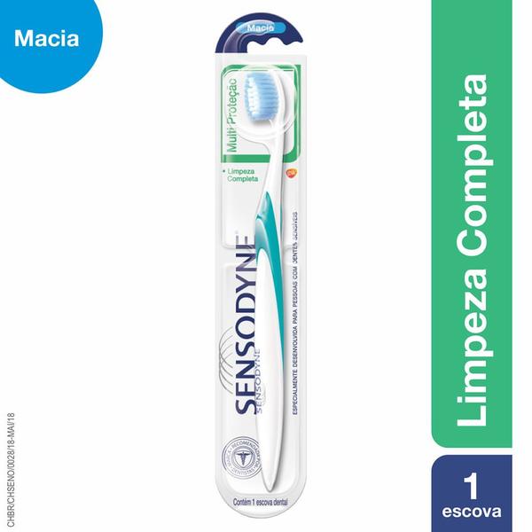 Imagem de Escova Dental Sensodyne Multi Proteção Macia Cores Sortidas com 1 Unidade