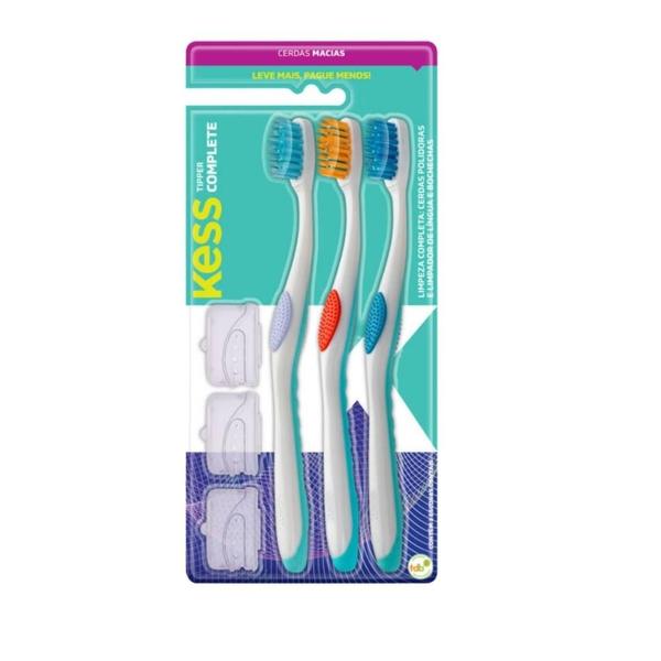 Imagem de Escova Dental Tipper Complete Kess Belliz C/3