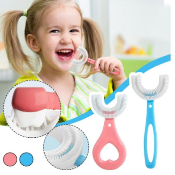 Imagem de Escova Dental Treinamento Infantil Formato U Cerdas Silicone Ultra macias