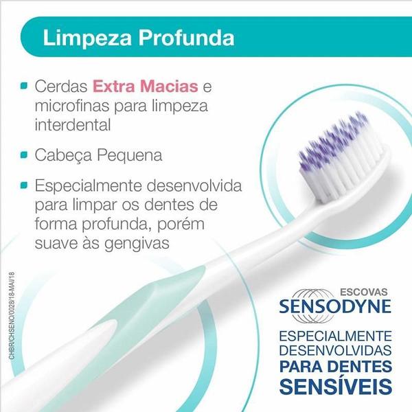 Imagem de Escova Dente Extra Macia Limpeza Profunda Sensodyne Kit X3