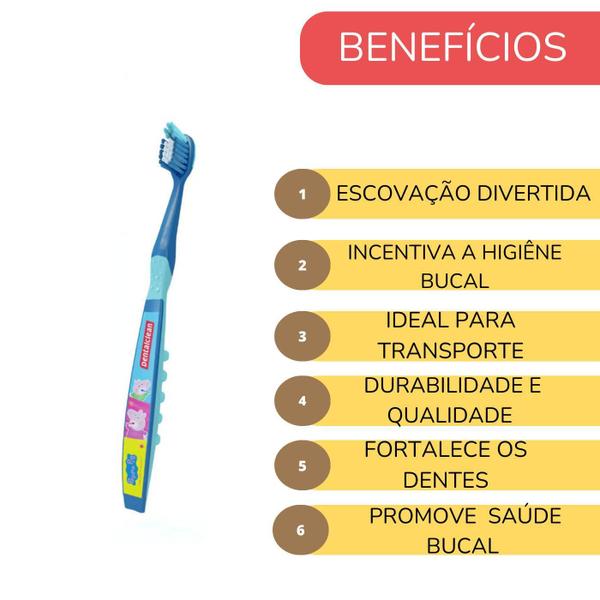 Imagem de Escova Dente Infantil Peppa Pig Macia Com Estojo ul