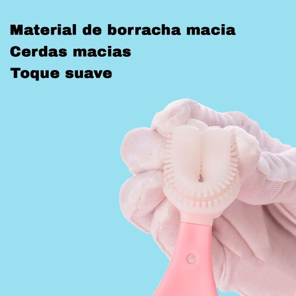 Imagem de Escova Dentes Infantil em Silicone - Formato "U" 360 Graus