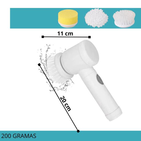 Imagem de Escova Elétrica Esponja Lava Louças Multiuso 5 Em 1