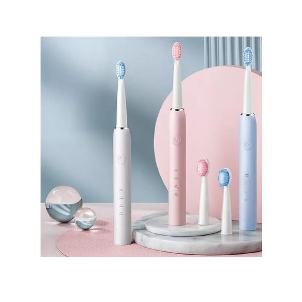 Escova Elétrica Higiene Oral 3 Modos Limpeza dos Dentes Recarregável USB Com Refil - EMB-UTILIT Imagem de Escova Elétrica Higiene Oral 3 Modos Limpeza dos Dentes Recarregável USB Com Refil
