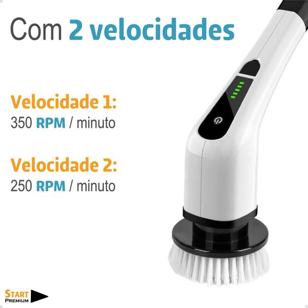 Imagem de Escova Elétrica Multiuso Recarregável De Limpeza Geral 9 Em 1 Linha Premium