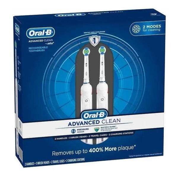 Imagem de Escova Elétrica Oral B Advanced Clean Pack Com 2