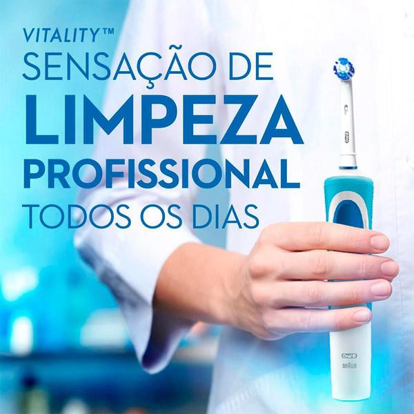 Imagem de Escova Elétrica Oral-B Vitality D12 110v + 3 refil Cross Action c/2 Un