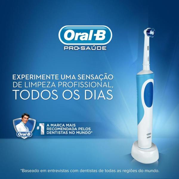 Imagem de Escova Elétrica Oral-b Vitality Precision Clean - 110v + Refil Oral-B Precision clean com 4 unidades