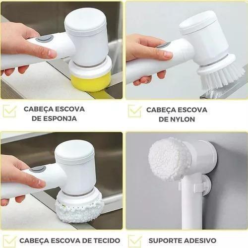 Imagem de Escova Elétrica Recarregável - Limpeza Fácil - Branco