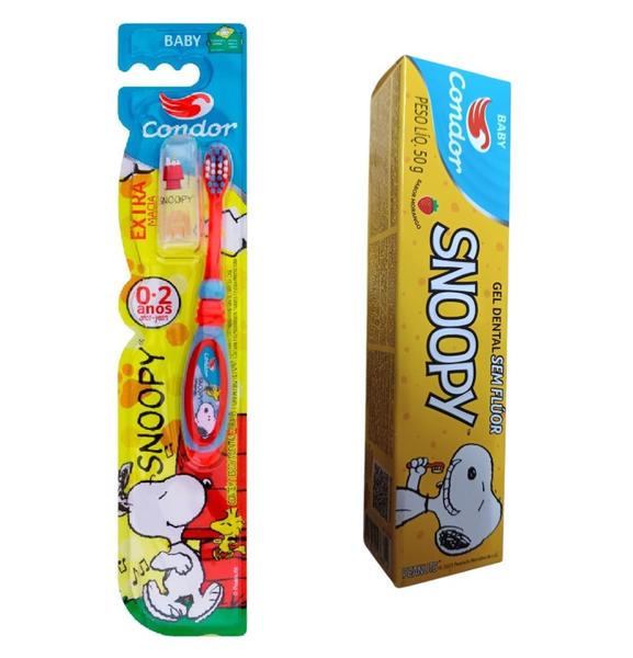 Imagem de Escova + Gel Dental Snoopy Bebê 0 A 2 Anos Condor