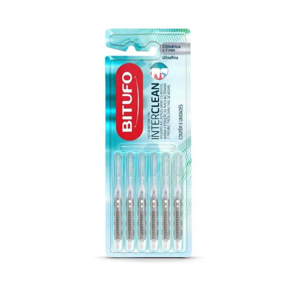 Imagem de Escova Interdental Bitufo Interclean Cilíndrica Ultrafina 2M