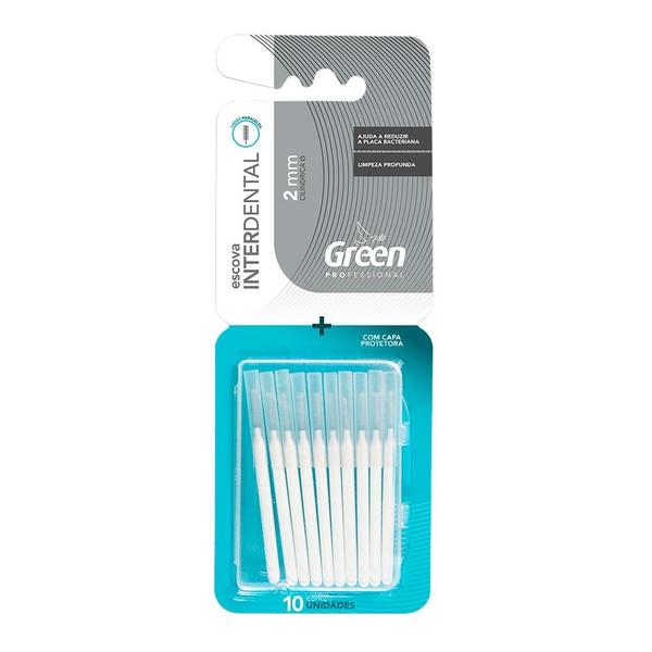 Imagem de Escova Interdental Cilíndrica 2mm - 10 unidades - Green