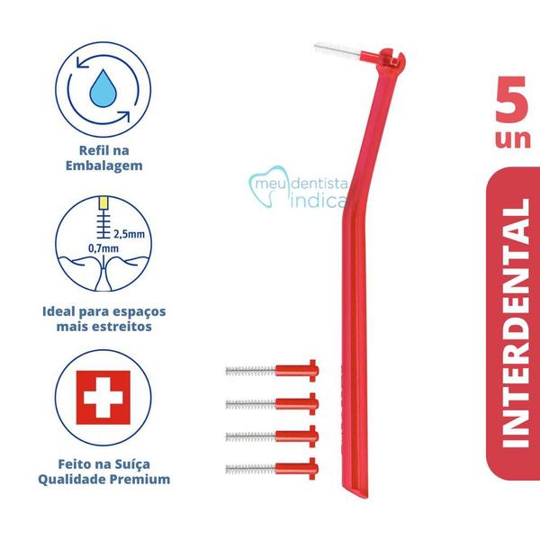 Imagem de Escova Interdental CPS07 Vermelha  Curaprox  5 unidades