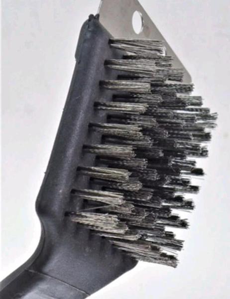 Imagem de Escova limpa grelha com raspador aço inox moderno