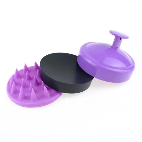 Imagem de Escova Massageadora de Silicone para Couro Cabeludo - Portátil e com Amostra Grátis