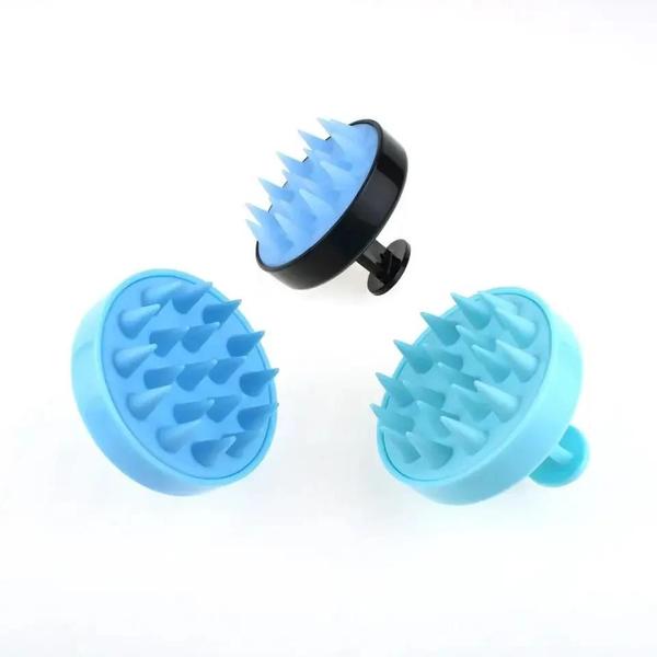 Imagem de Escova Massageadora de Silicone para Couro Cabeludo - Portátil e com Amostra Grátis