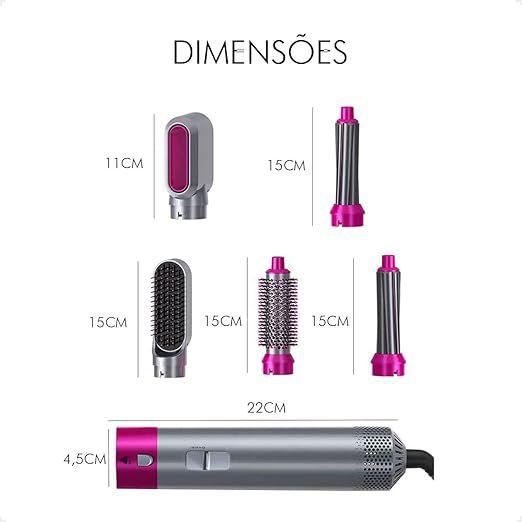 Imagem de Escova Secadora 5 em 1 Multiuso: Elegância ao Seu Alcance