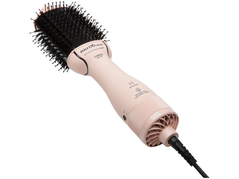 Escova Secadora Britânia 1300W Luz Infrared Cerâmica Íons Turmalina 2 Velocidades Soft BEC... Escova Secadora Britânia 1300W Luz Infrared Cerâmica Íons Turmalina 2 Velocidades Soft BEC...