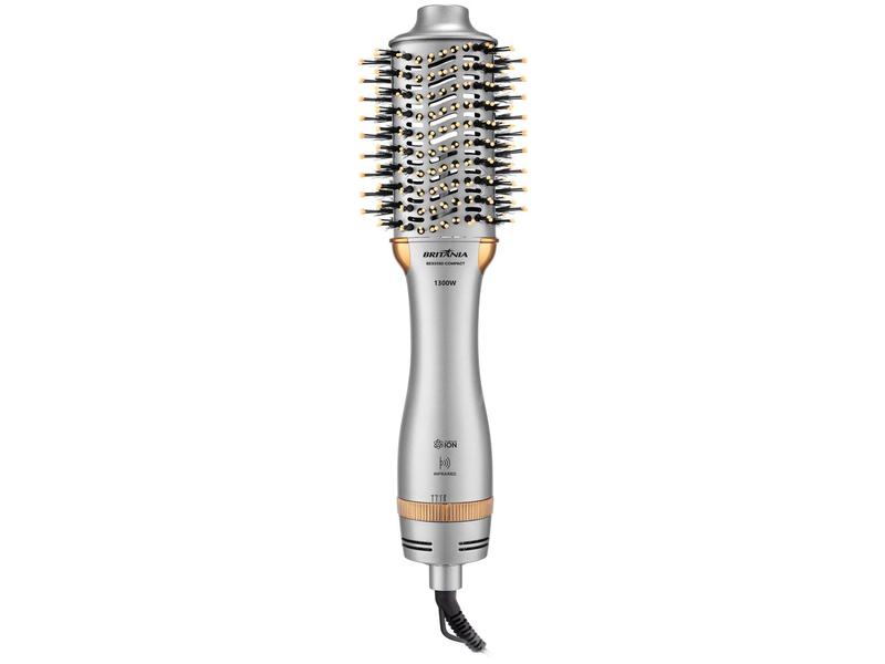 Escova Secadora Britânia BES33SD Compact 1300W 2 Velocidades 3 Níveis de Temperatura Tourm... Escova Secadora Britânia BES33SD Compact 1300W 2 Velocidades 3 Níveis de Temperatura Tourm...