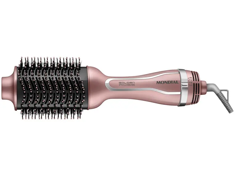 Escova Secadora Mondial ES-02-BI 1200W 3 Níveis de Temperatura Tourmaline Íon Escova Secadora Mondial ES-02-BI 1200W 3 Níveis de Temperatura Tourmaline Íon
