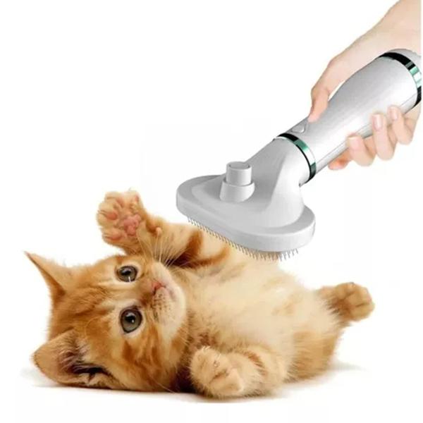 Imagem de Escova Secadora Pet - Seca Remove Pelos Cachorro Coelho Gato 110v