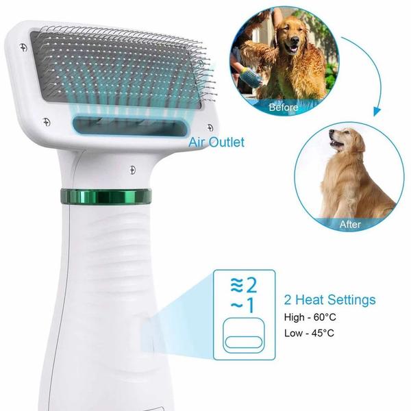 Imagem de Escova Secadora Pet - Seca Remove Pelos Cachorro Coelho Gato - Envio Imediato