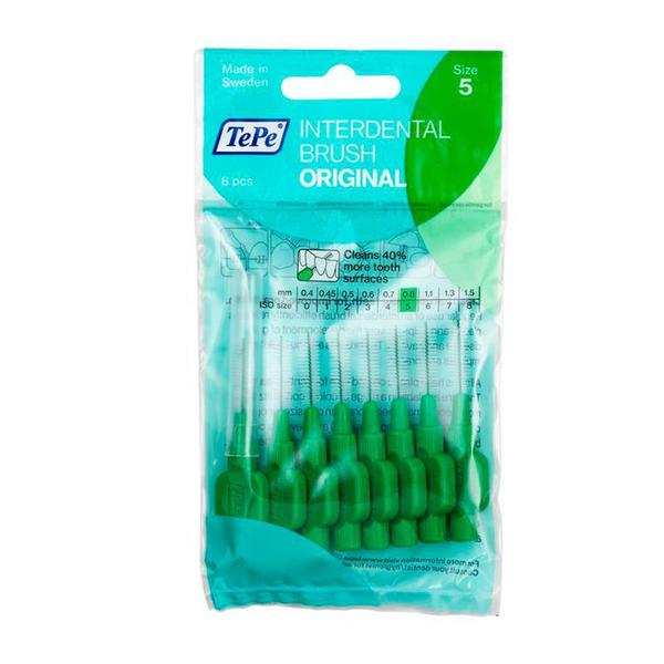 Imagem de Escova Tepe Interdental Brush 0.8mm Tamanho 5 Macias 8 Un.