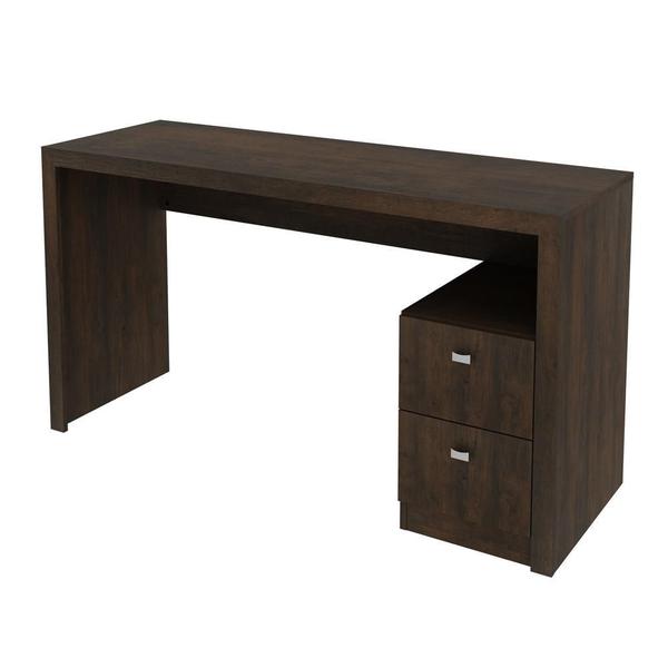 Imagem de Escritório com Mesa para Computador 2 Gavetas Com Armário 2 Portas Rústico - FdECOR