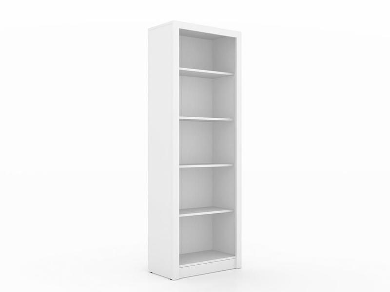 Imagem de Escritório com Mesa para Computador 2 Gavetas Com Armário Prateleiras Portas Branco - FdECOR