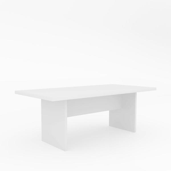 Imagem de Escritório com Mesa para Computador Simples Com Armário Prateleiras Portas Branco - FdECOR