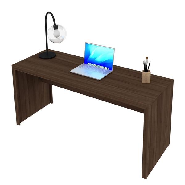 Imagem de Escritório com Mesa para Computador Simples Gavetas e Armário Carvalho - FdECOR