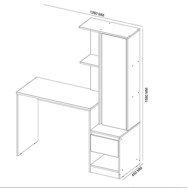Imagem de Escrivaninha com Armário Office Moderno Morada