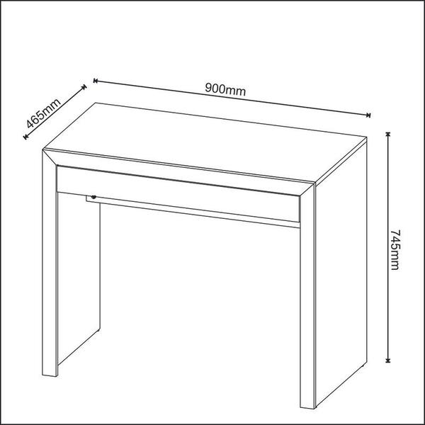 Imagem de Escrivaninha Escritório 90x74,5x46,5 cm Nogal Tecnomobili