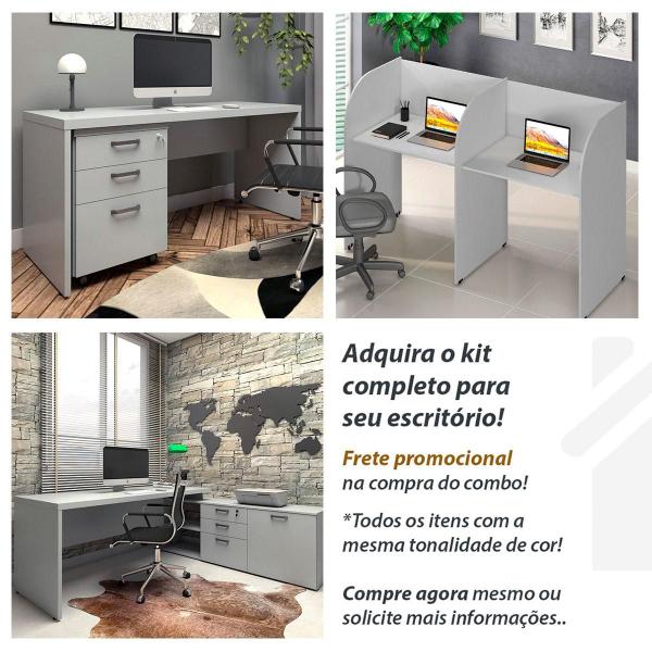 Imagem de Escrivaninha Industrial 190cm x 60cm Pés Metal F5 Office