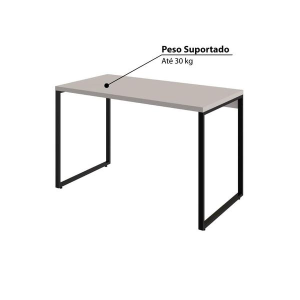 Imagem de Escrivaninha Industrial Kuadra 120 cm - Branco/Preto