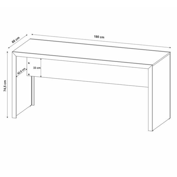 Imagem de Escrivaninha/Mesa Escritório 180cm Multimóveis CR25266