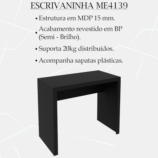 Imagem de Escrivaninha Mesa Escritorio ME4139 Preto Tecno Mobili