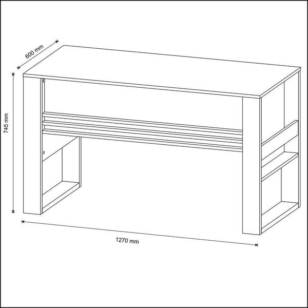 Imagem de Escrivaninha/Mesa Escritório Multimóveis CR25043 Branca