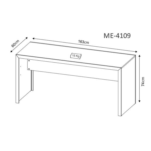 Imagem de Escrivaninha Mesa Para Computador Estudos Home Office 163 cm Escritório Quarto Preto