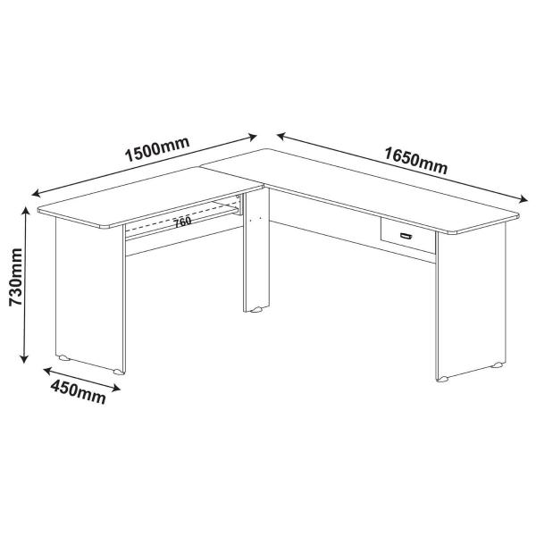 Imagem de Escrivaninha Mesa Para Escritório em L Cannes