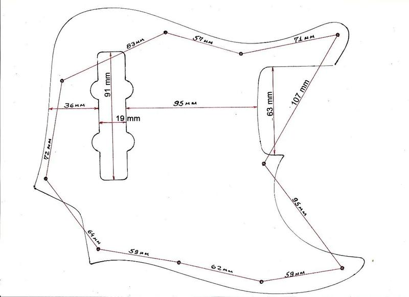 Imagem de Escudo baixo Jazz Bass 10 furos 3 camadas preto para 4 corda