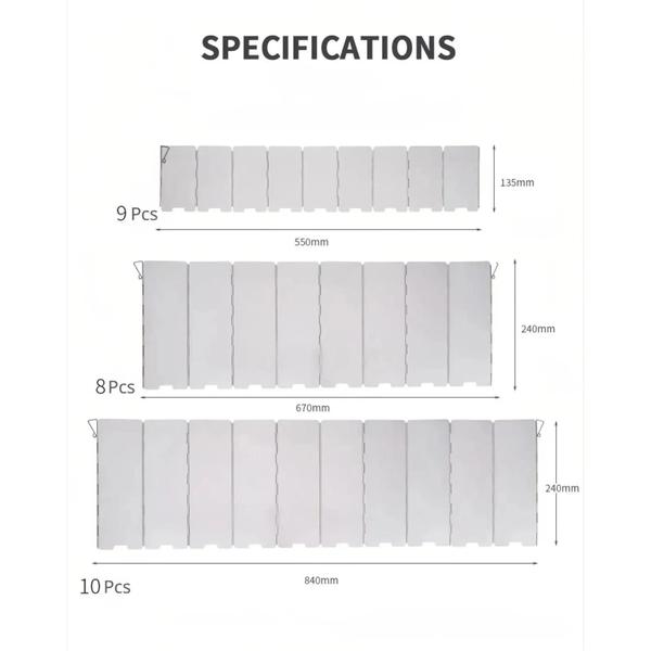 Imagem de Escudo de Vento Portátil de Alumínio para Fogão a Gás - Ideal para Camping e Piquenique