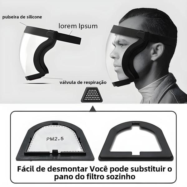 Imagem de Escudo Facial de Proteção Completa e Transparente