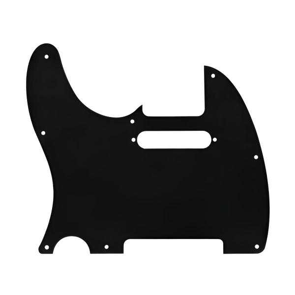 Imagem de Escudo Guitarra Telecaster Preto 08 Furos - 3 Camadas (Sanduiche)