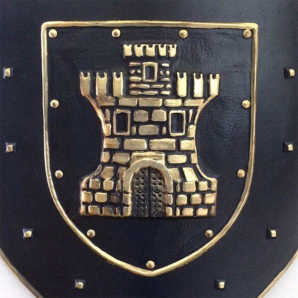 Escudo Medieval de parede em fibra KG New Castle 62 x 47 Imagem de Escudo Medieval de parede em fibra KG New Castle 62 x 47