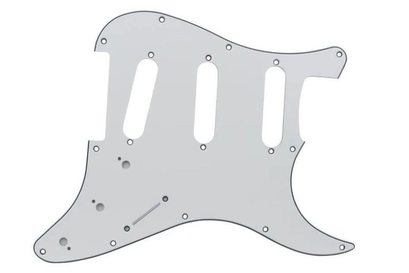 Imagem de Escudo para guitarra stratocaster 3 single branco