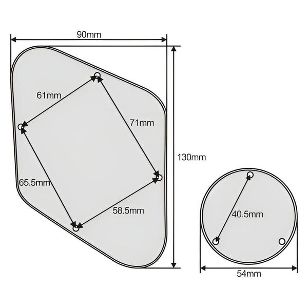 Imagem de Escudo Traseiro Backplate Para Les Paul Preto 1ply