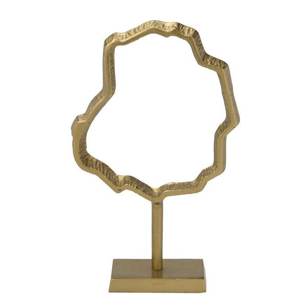 Imagem de ESCULTURA ABSTRATA DECORATIVA EM ALUMINIO DOURADO - 46cm